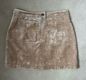 Free people gold velvet skirt thumbnail 1