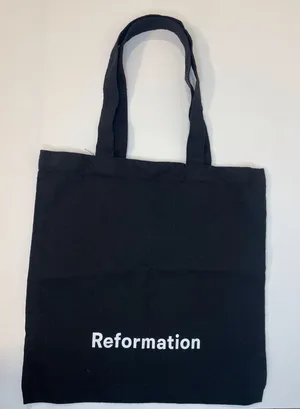 Reformation‎ Classic Black Canvas Tote thumbnail 1