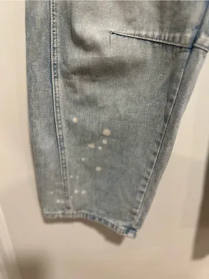 Light Wash Distressed Wide Leg Barrel Jeans Sz:M Indie Hipster Punk Grunge Y2K. thumbnail 8