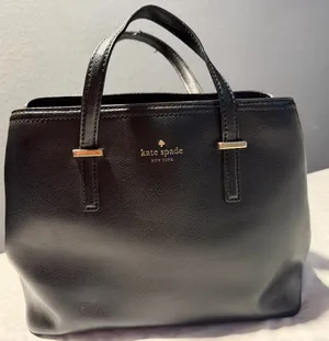 kate spade Black Leather Tote with Gold Hardware NON STRAP. thumbnail 1