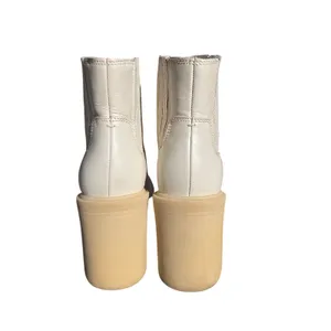 Dolce Vita Caster Ivory Leather Platform‎ Lug Sole Block Heel Chelsea Boots 8.5 thumbnail 6