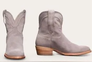 Tecovas Grey Suede Western Ankle Boots thumbnail 1