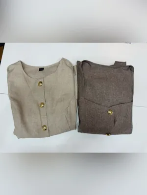 SHEIN Women’s Short Sleeve Blazer Tops Gold Buttons Set of 2 size 1XL ( 14 US ) thumbnail 12
