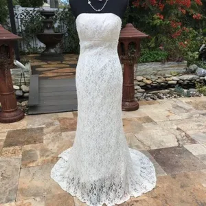 Glina David’s bridal floral lace beaded strapless wedding dress style s8551 sz 2 thumbnail 5