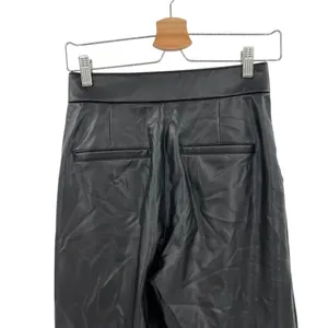 Abercrombie and Fitch Pants Flared Split Hem Vegan Leather Black Size 27 4‎ thumbnail 7