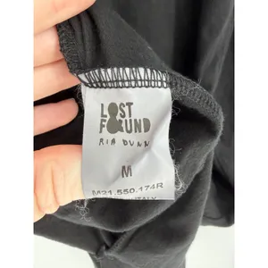 Lost & Found Ria Dunn T-Shirt Dress M Black Asymmetrical Raw Edge Made In Italy thumbnail 8