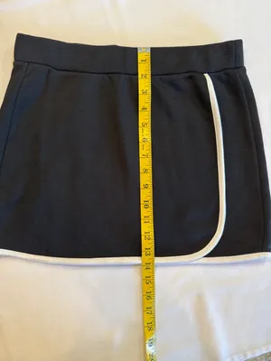LAZY SUNDAY Black & White Skirt Sporty Wrap-Style Athleisure Size Medium NWT thumbnail 7