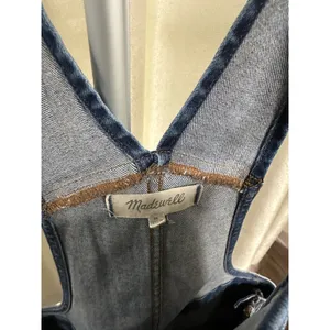 Madewell Raw-Hem Denim Overalls in Medium Wash – Size‎ Medium thumbnail 7