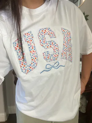 USA Oversized Tee White Size L thumbnail 3