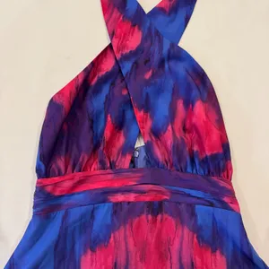 NWT Majorelle Hepburn Halter Mini Dress S Tie Dye Festival Fairy Boho Colorful thumbnail 2