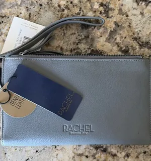 Rachel Rachel Roy Wristlet Wallet Womens OS Grey Genuine Leather Zip‎ Clutch NWT thumbnail 1
