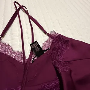 Victoria’s Secret Purple Lingerie Chemise Slip Nightie L Large Lace Trim thumbnail 6