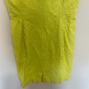 Milly Collection x Banana Republic Neon Yellow Sheath Mini Dress Jacquard Size 4 thumbnail 9