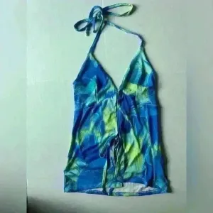 PrettyLittleThings Women’s Blue‎ Abstract Floral Burn Out Printed Top Size 6 thumbnail 4