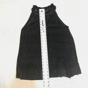 Rachel Roy small metallic shimmer pleated sleeveless keyhole top TS 3086 thumbnail 4