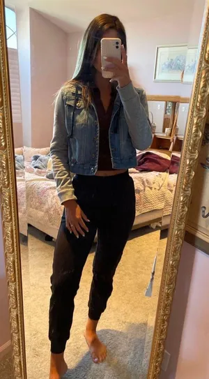 Hoodie Jean Jacket Size L thumbnail 1