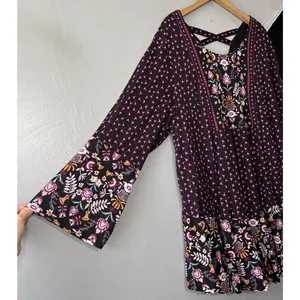 Style & Co Babydoll Tunic Top Plus Size 3X Floral Stretch Femme Fusion Peplum thumbnail 3