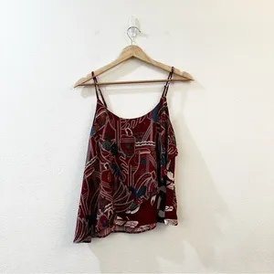 Anthropologie x Farm Rio Benita Cami Blouse Size S Toucans & Palm Pattern‎ thumbnail 3