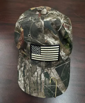 Camouflage American Flag Hat with Adjustable Back Multiple thumbnail 1