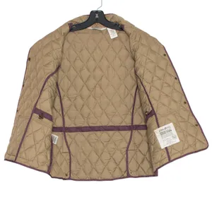 Eddie Bauer Goose Down Quilted Puffer Vest Purple XL Outdoor Preppy Equestrian thumbnail 2
