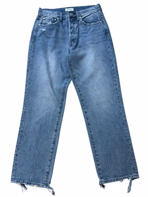 Pistola Frayed Hem Straight Leg Jeans thumbnail 1