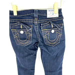 True Religion Joey Bootcut Jeans Indigo Blue Flap Pocket Size 24 thumbnail 4