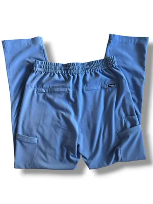FIGS x Mediclo Mixed Scrub Set Ceil Blue Medium Leon Top Small Cargo Pants thumbnail 9