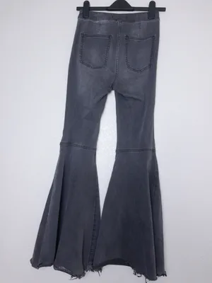 Free People Just Float On Flare Jeans 26 Washed Black Bell Bottom High Waisted thumbnail 7