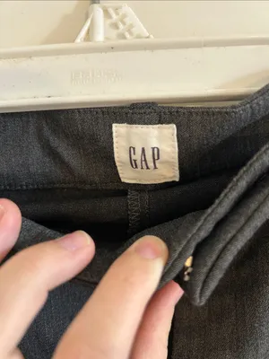 GAP Straight-Leg Pants in Charcoal thumbnail 2