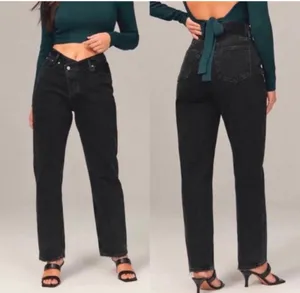Abercrombie & Fitch Women’s The Dad High Rise Jeans Denim Curve Love Size 28/6L thumbnail 2