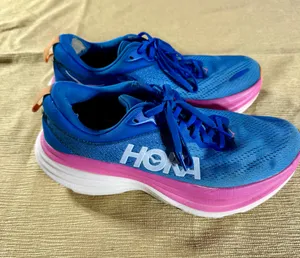 HOKA Bondi 8 Women’s Size 8 Coastal Sky Blue Pink Running Shoes 1127952 thumbnail 7