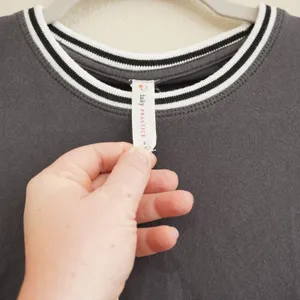 Daily Practice Grey Midi Dress Side Ruched Striped Trim Slit Athletic Athleisure thumbnail 7