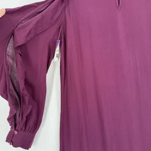 YYoung Fabulous and Broke Kaitlin Ruffle Cold Shoulder Cutouts Dress Plum Size L thumbnail 9