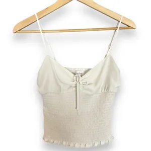 Aritzia Wilfred Ballet Camisole Top White Shirred Smocked Chiffon‎ Size XS Tank thumbnail 3