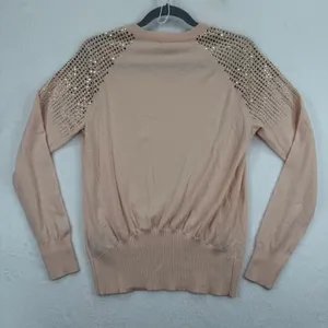 Ted‎ Baker London Sweater Wool Silk Cashmere Gold Studded Shoulder Size 2 US 4/6 thumbnail 8
