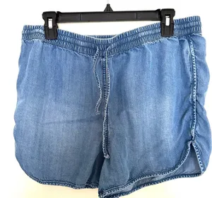 Juicy Couture Light‎ Blue Jean Shorts Women’s Lightweight Size Large Y2K thumbnail 1