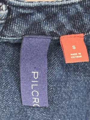 Anthropologie Pilcro Denim Cropped Back‎ Tie Closure Tank Size S thumbnail 6