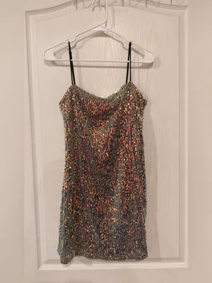NWT Urban Outfitters Iridescent Sequin Mini Dress - Multicolor thumbnail 2