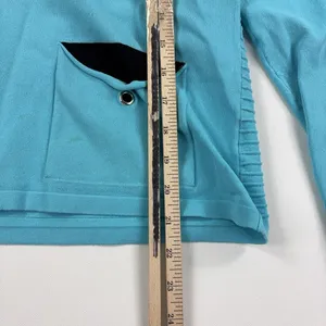 Jamie Sadock Jacket Womens Large Blue Full Zip Knit Golf Pockets Made In USA thumbnail 6