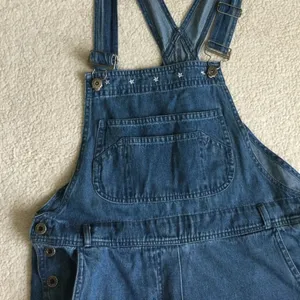 Vintage 90s Agapo Bib Capri Overalls Embroidered Flag - Sz Medium thumbnail 4