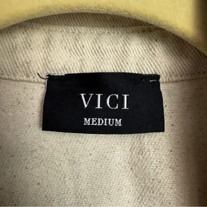 Vici neutral beige safari zip up sleeveless mini dress medium bodycon retro chic thumbnail 6