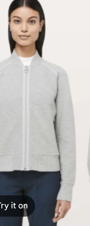 Lululemon Grey Bomber Jacket thumbnail 1