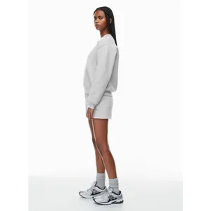 Aritzia TNA Cozy Fleece Boyfriend Hi-rise Micro Short High-rise fleece sweatshorts, size 2XS thumbnail 3