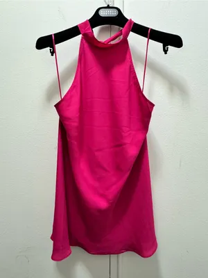 NWT Reiss Rose Ruffle Halter Top Size 12 thumbnail 5