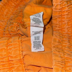 Aerie Babewatch High Waisted Shorts Small Peach Orange Pull On Summer Smocked thumbnail 7