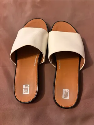 Frye Cream Leather Wide-Band Slide Sandals thumbnail 2
