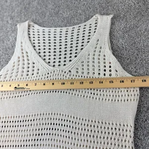 Cupshe Crochet Knit Cover up Small Beige Sleeveless‎ Beach Open Knit Tank Dress thumbnail 3