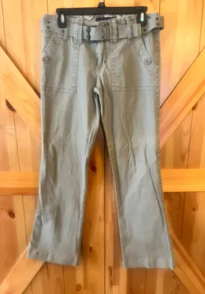 Sanctuary Clothing Los Angeles khaki Pants Size 27 With Belt 28x30 Mid Rise thumbnail 1