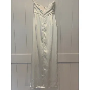 Selfie Leslie White Strapless Maxi‎ Dress Tie Front Formal Cocktail Party thumbnail 6