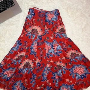 Farm Rio Red Luang Maxi Skirt Size XS NWOT. thumbnail 7